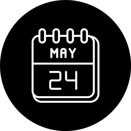 24  May Line Inverted Iconのイラスト素材