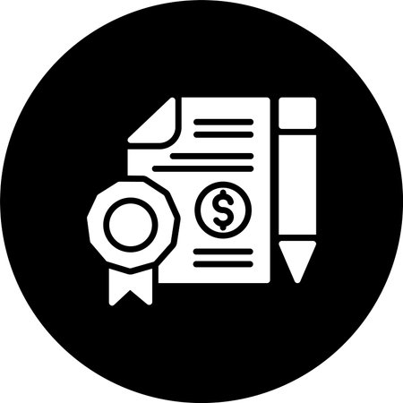 Bond Glyph Inverted Icon Designのイラスト素材