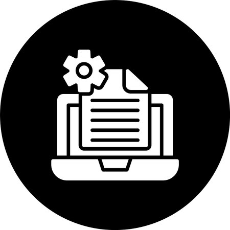 Content Management System Glyph Inverted Icon Designのイラスト素材