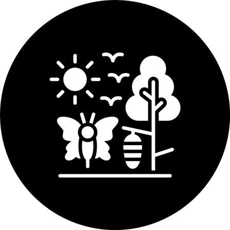 Metamorphosis Glyph Inverted Icon Designのイラスト素材