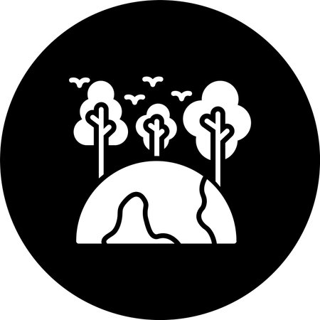 Planet Earth Glyph Inverted Icon Designのイラスト素材