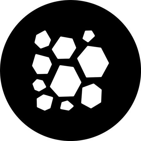 Rocks Glyph Inverted Icon Design