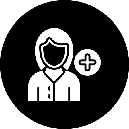 Employee Glyph Inverted Icon Design