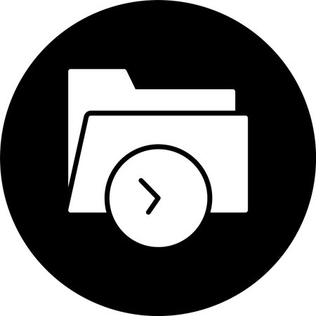 Folder Glyph Inverted Icon Designのイラスト素材