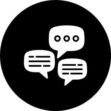 Communication Glyph Inverted Icon Design