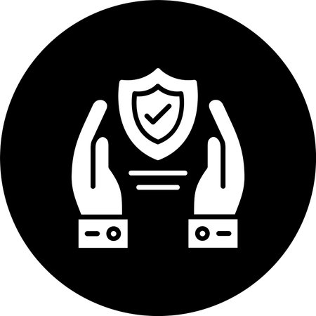 Reliability Glyph Inverted Icon Designのイラスト素材