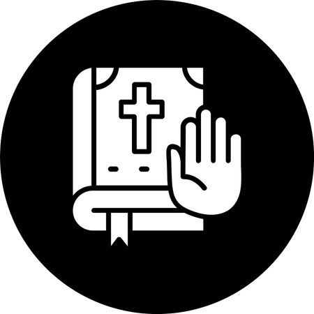 Oath Glyph Inverted Icon Designのイラスト素材