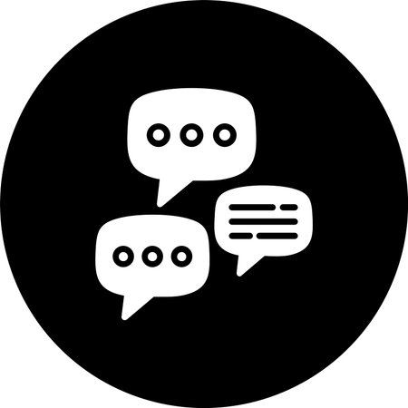 Speech Bubbles Glyph Inverted Icon Design
