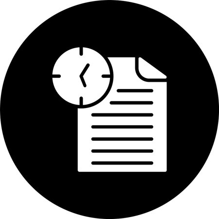 Document Glyph Inverted Icon Designのイラスト素材