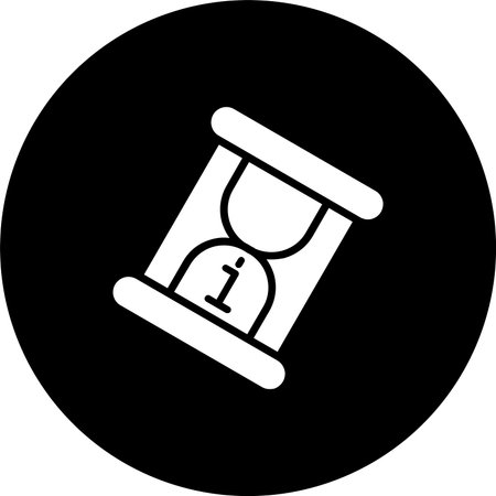 Info Hourglass Glyph Inverted Icon Design