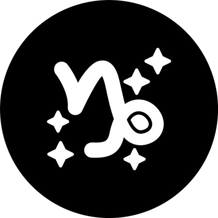 Capricorn Glyph Inverted Icon Designのイラスト素材
