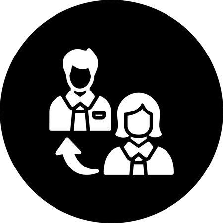 Change Management Glyph Inverted Icon Design