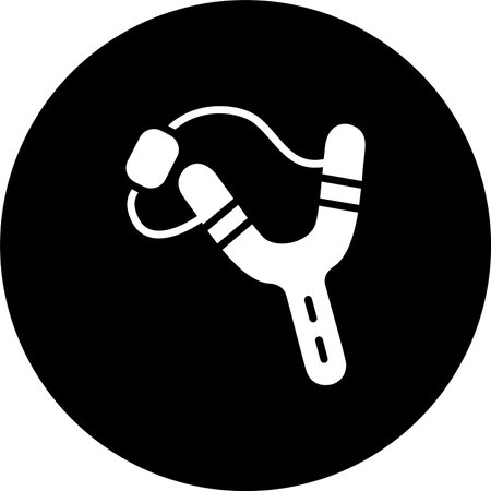 Slingshot Glyph Inverted Icon Designのイラスト素材