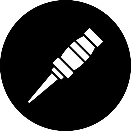 Awl Glyph Inverted Icon Designのイラスト素材