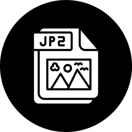 JP2 Glyph Inverted Icon Design