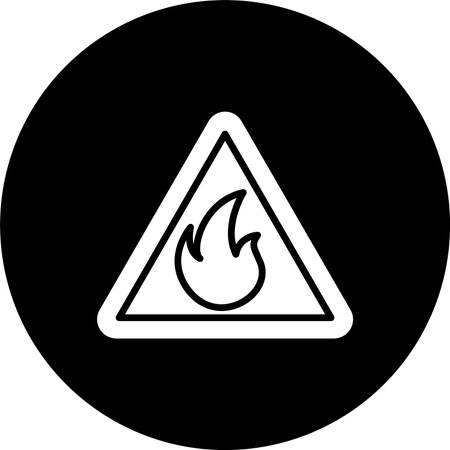Fire Glyph Inverted Icon Design
