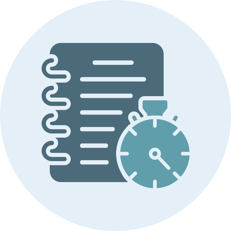 Stopwatch Glyph Two Color Circle