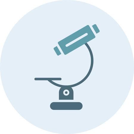 Microscope Glyph Two Color Circle
