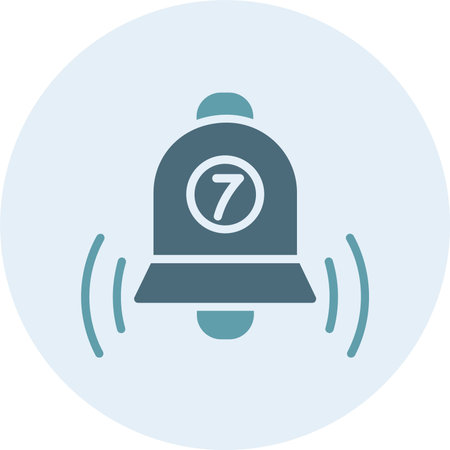 Bell  Glyph Two Color Circle