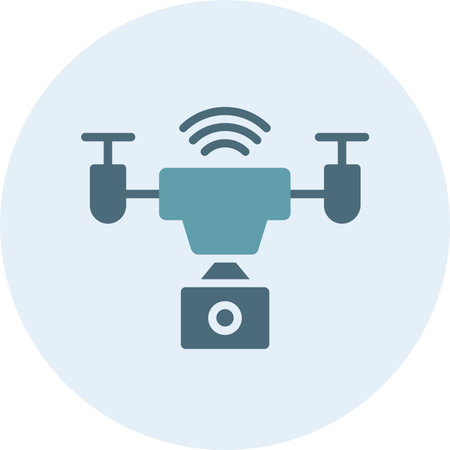 Drone Glyph Two Color Circle
