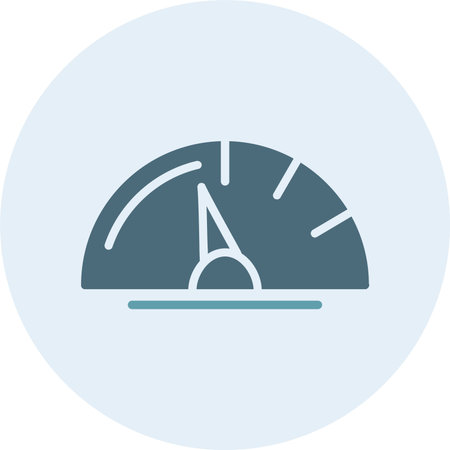 Speedometer Glyph Two Color Circle