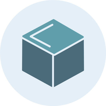 3d View Glyph Two Color Circle