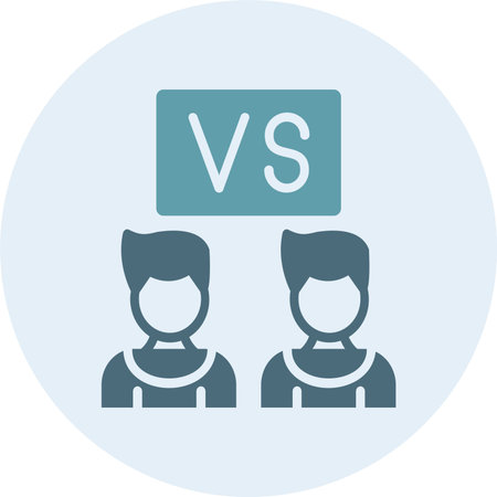 Versus Glyph Two Color Circle