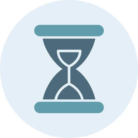 Hourglass Glyph Two Color Circle