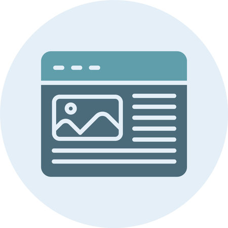 Native Advertising Glyph Two Color Circle