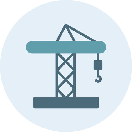 Crane Glyph Two Color Circle