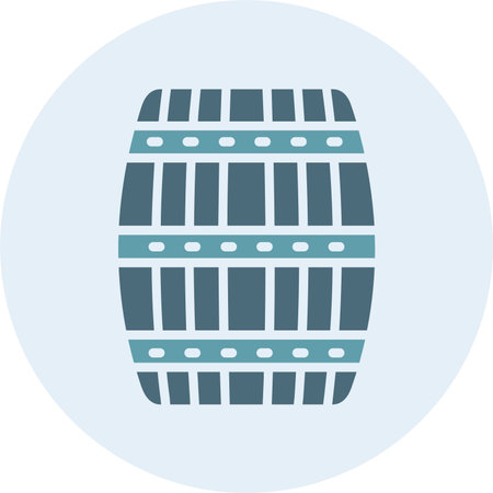 Barrel Glyph Two Color Circle