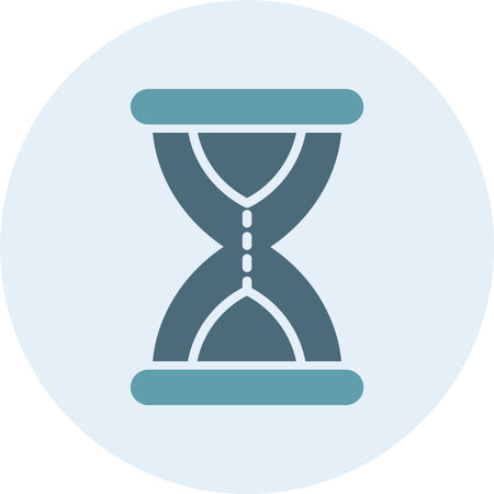 Hourglass Glyph Two Color Circle