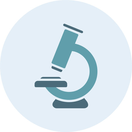 Microscope Glyph Two Color Circle