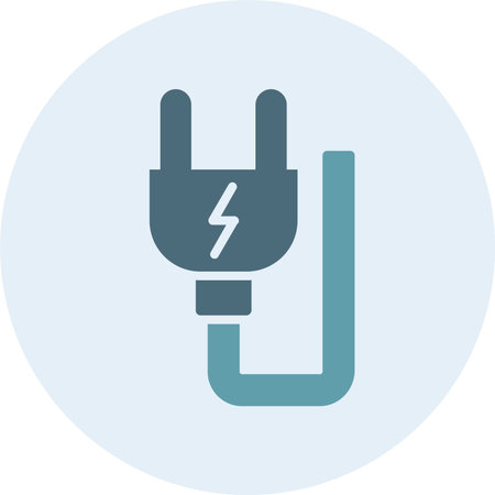 Plug Glyph Two Color Circle