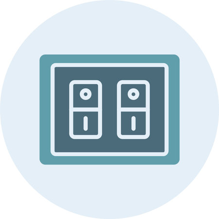 Light Switch Glyph Two Color Circle