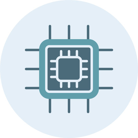CPU Glyph Two Color Circle