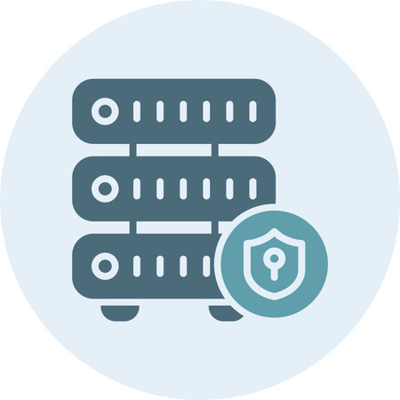 Data Security Glyph Two Color Circle