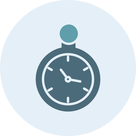 Clock Glyph Two Color Circle