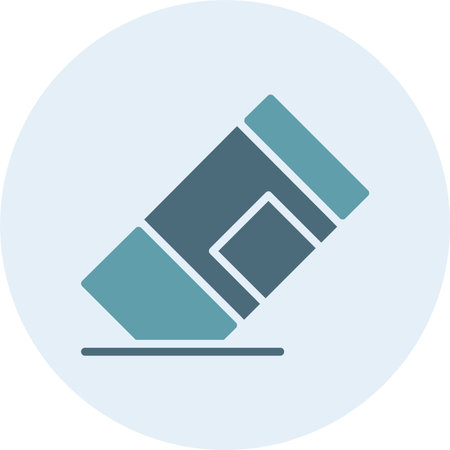 Eraser Glyph Two Color Circle
