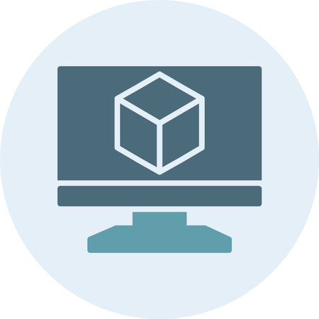 3d Glyph Two Color Circle
