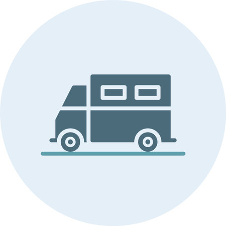 Transportation Glyph Two Color Circle