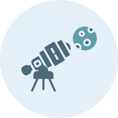 Telescope Glyph Two Color Circle
