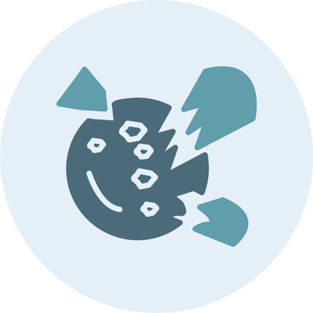 Destroyed Glyph Two Color Circleのイラスト素材