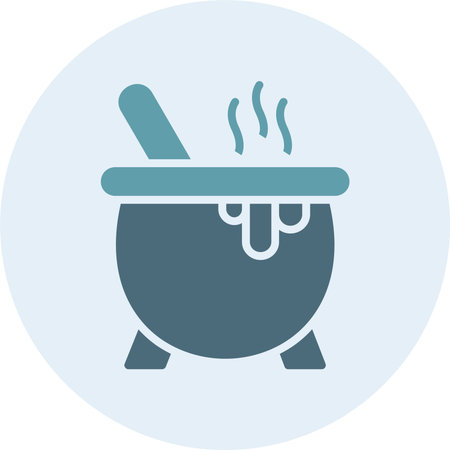 Cauldron Glyph Two Color Circleのイラスト素材