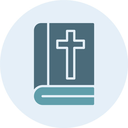 Bible Glyph Two Color Circleのイラスト素材