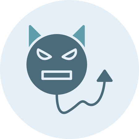 Devil Glyph Two Color Circle