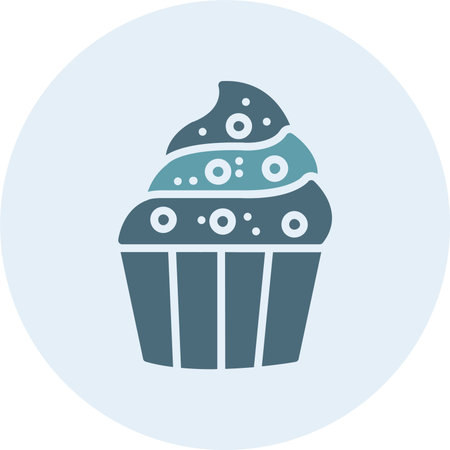 Muffin Glyph Two Color Circle
