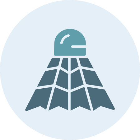 Badminton Glyph Two Color Circleのイラスト素材