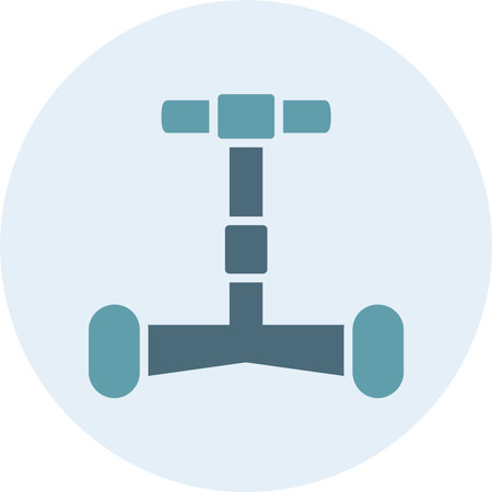 Hoverboard Glyph Two Color Circle