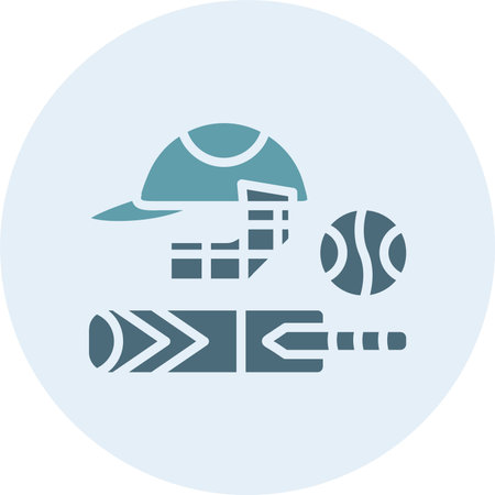 Cricket Kit Glyph Two Color Circle